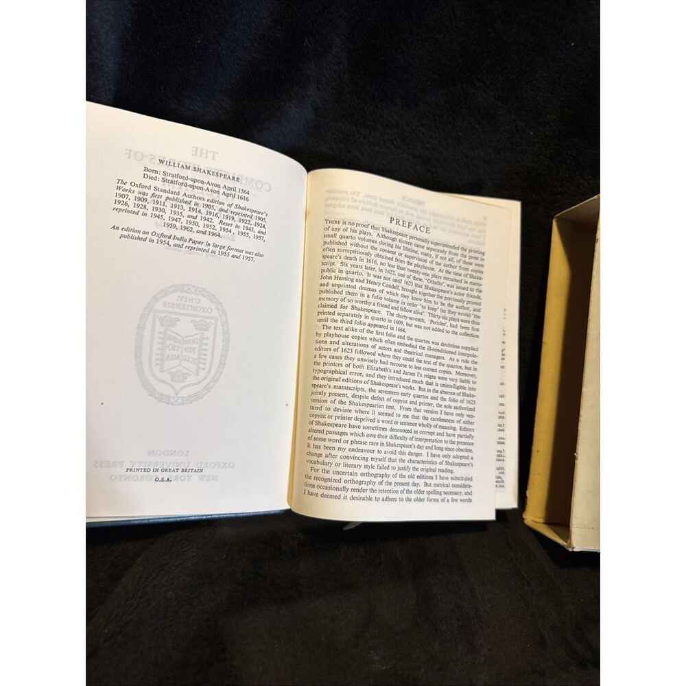 The Complete Works of SHAKESPEARE Oxford Fourth Centenary Edition Morocco 1964 - Picture 4 of 7